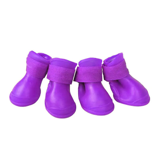 4Pcs Silicone Dog Boots