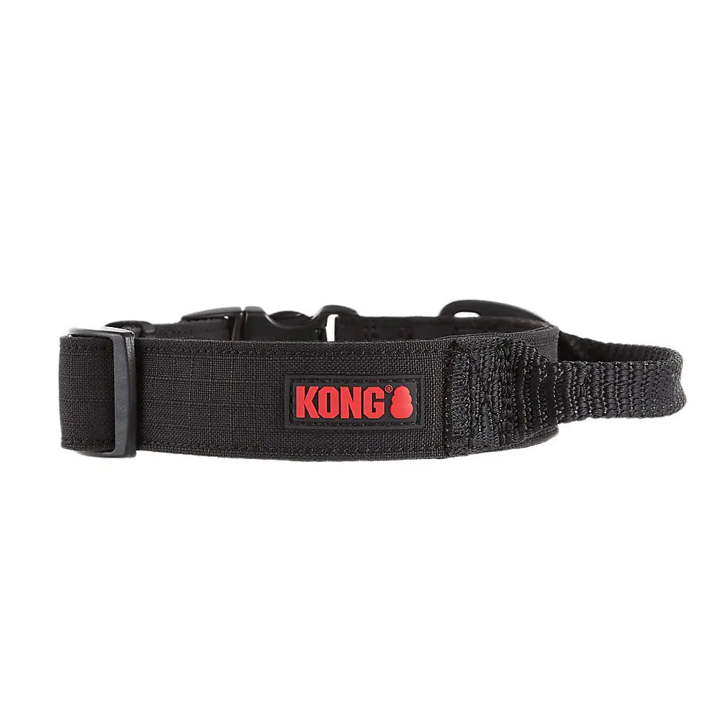 KONG Ultra Durable Padded Comfort Handle Dog Collar (XL Black)