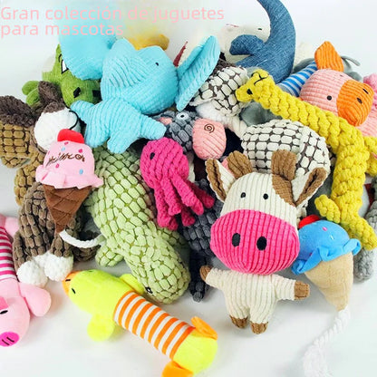 Durable Chew Dog Toys - Cartoon Plush Pet Toys